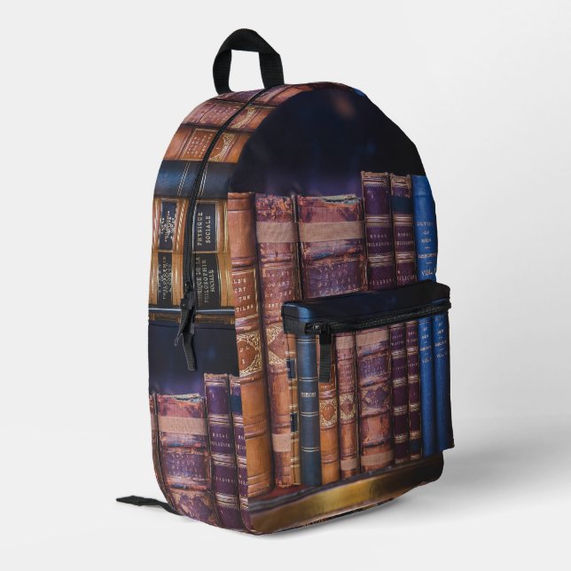Mochila Impresa Libros de enlaces de libros antiguos (Esquina izquierda trasera)