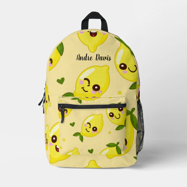 Mochila Impresa Limón sonriente (Anverso)