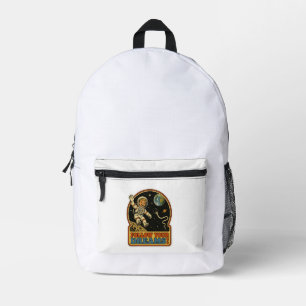Mochila Impresa Lindo astronauta retro Sigue tus sueños Espacio Me