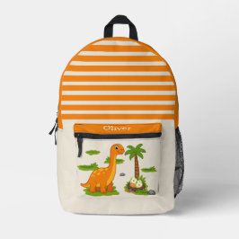 Mochila Impresa Lindo Brontosaurio de Dinosaurio Personalizado Esc