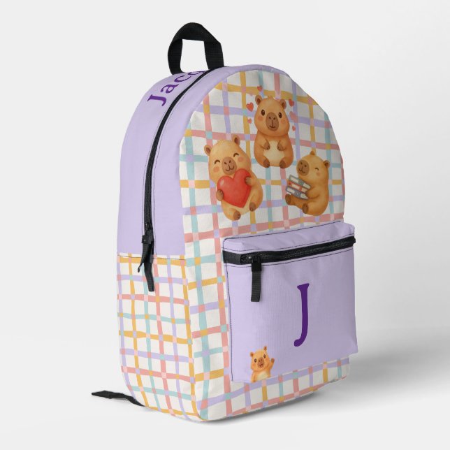 Mochila Impresa Lindo Carpincho Personalizado (Esquina izquierda trasera)