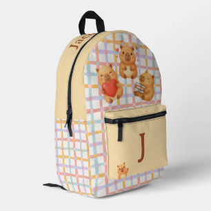 Mochila Impresa Lindo Carpincho Personalizado Amarillo