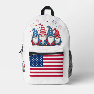 Mochila Impresa Lindos Gnomo estadounidenses de EE. UU. Dibujos an