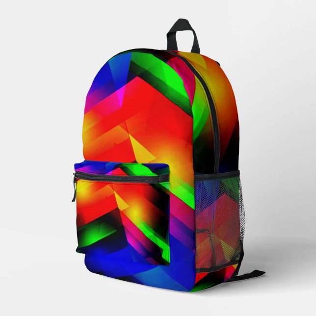 Mochila Impresa Líneas de corte de reflexión (Esquina derecha trasera )