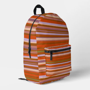 Mochila Impresa Líneas horizontales variadas de moda tenuas