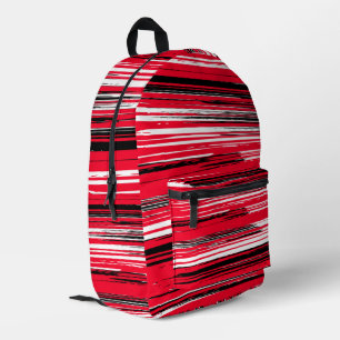 Mochila Impresa Líneas pintadas a mano - rojo