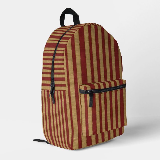 Mochila Impresa Linen Luxury Popular Burgundy Gold Collection (Esquina izquierda trasera)
