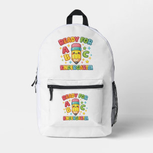 Mochila Impresa Listo para Kinder ABC Lápiz Encantador Arcoíris