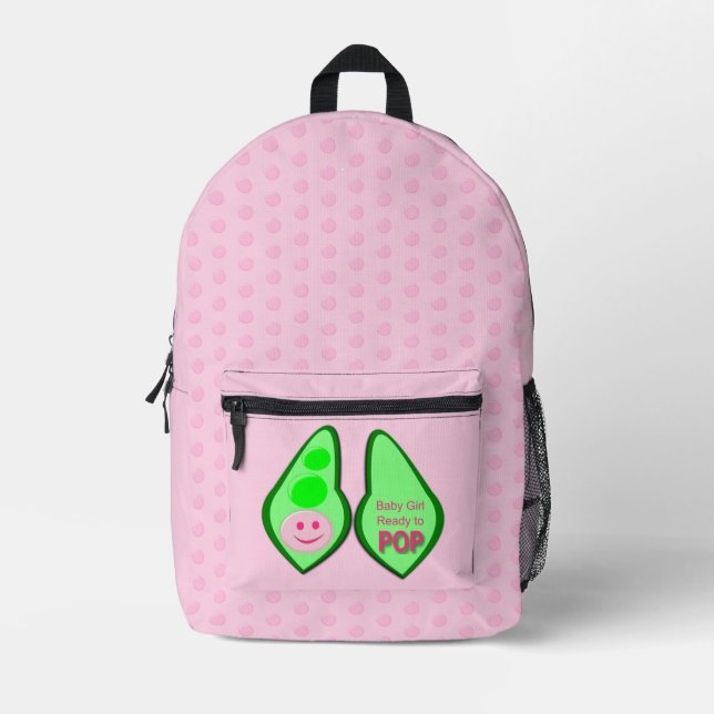 Mochila Impresa Listo para pop Girl Pea Rosa (Anverso)