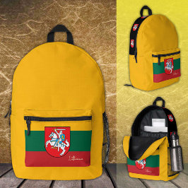 Mochila Impresa Lituania, amarillo, mochila, bandera lituana