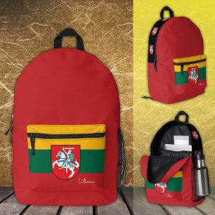 Mochila Impresa Lituania, mochila, bandera lituana/patriótico