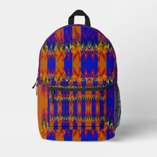 Mochila Impresa Llamas en lo Abstracto sobre los Colores de las Ra