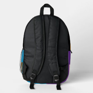 Mochila Impresa Llamas en los Colores Abstractos