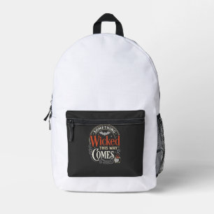 Mochila Impresa Llega el Halloween Malvado Diseño_1