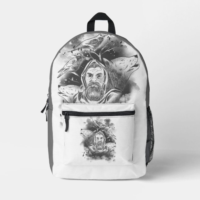 Mochila Impresa Lobos de Odin (Anverso)