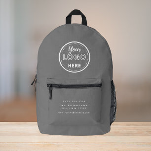 Mochila Impresa Logo de promoción de marca profesional en gris mod