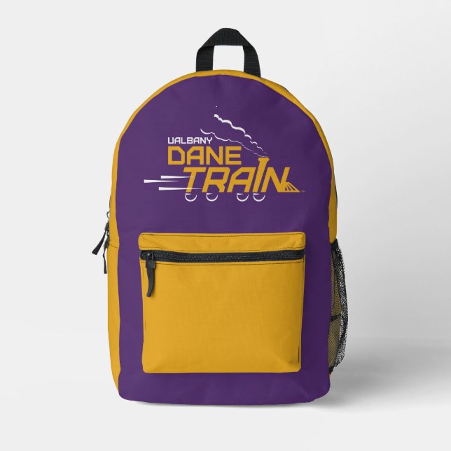 Mochila Impresa Logo del Tren de Dane de la UAlbany (Anverso)