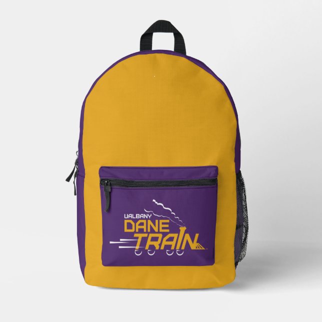 Mochila Impresa Logo del Tren de Dane de la UAlbany (Anverso)