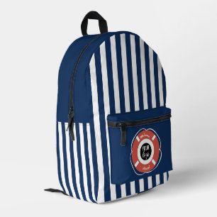 Mochila Impresa Logo Nautical Blue Strike Welcome Aboard