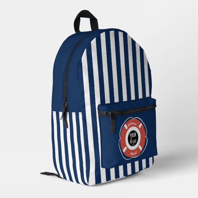 Mochila Impresa Logo Nautical Blue Strike Welcome Aboard (Esquina izquierda trasera)