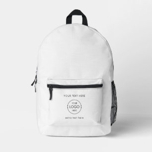 Mochila Impresa Logo y texto promocional de negocios modernos