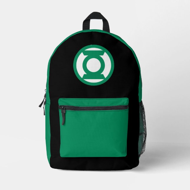 Mochila Impresa Logotipo de Linterna Verde 13 (Anverso)