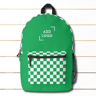 Mochila Impresa Logotipo de patrón de comprobación de tablero de c