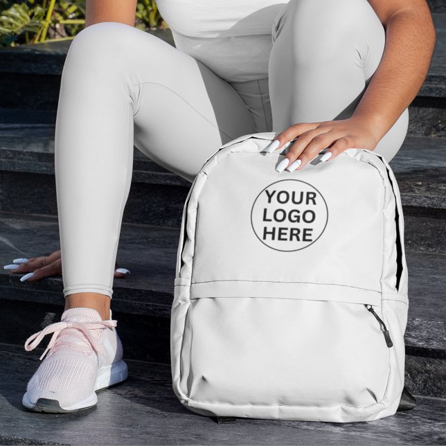 Mochila Impresa Logotipo promocional para empresas en blanco y neg (Subido por el creador)