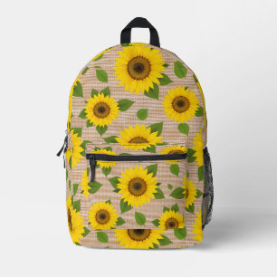 Mochila Impresa Los girasoles en Burlap