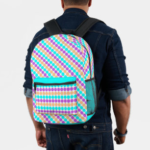 Mochila Impresa Los grandes puntos de polka multicolores retro ses