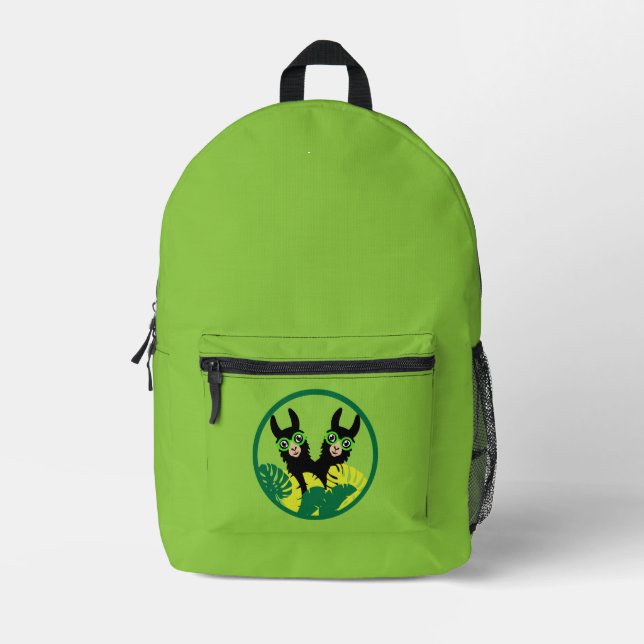 Mochila Impresa Los mejores amigos de Fun Llama Alpaca (Anverso)