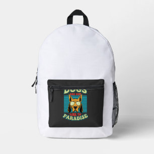 Mochila Impresa Los perros son nuestro enlace al paraíso vector re