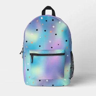 Mochila Impresa Los puntos de color holográfico adorables