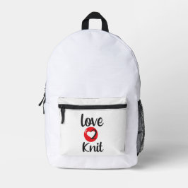 Mochila Impresa "Love 2 Knit"