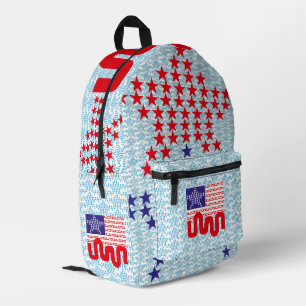 MOCHILA IMPRESA LOVE EXPERIMENTAL USA FLAG STARS BY MASANSER