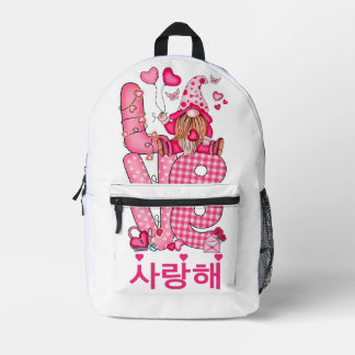Mochila Impresa Love Korean Cute Gnome