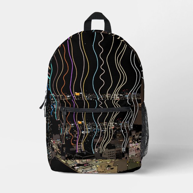 Mochila Impresa Luces de la ciudad de Boston (Anverso)