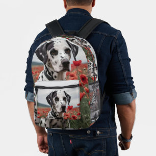 Mochila Impresa **"Lugares de Alegría: Dálmata en un Campo de Amap