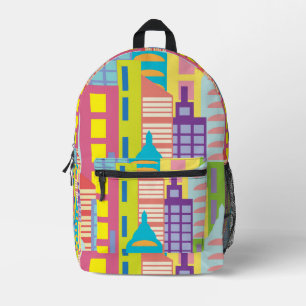 Mochila Impresa Luminosa ciudad moderna en el verano