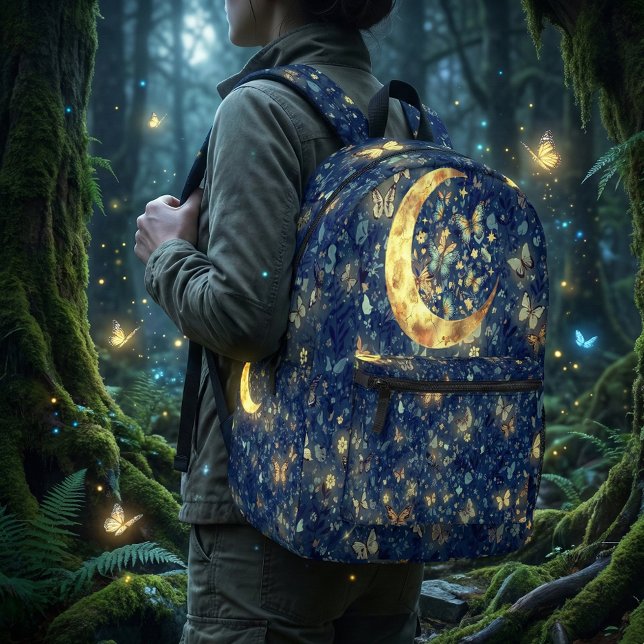 Mochila Impresa Lunar Glow Midnight Fantasy Garden (Subido por el creador)