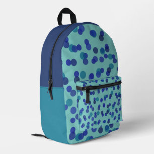 Mochila Impresa lunares azules y turquesas