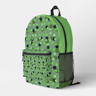 Mochila Impresa lunares de tonos verdes