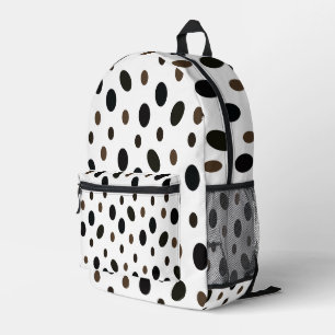 Mochila Impresa Lunares Negros Marrones