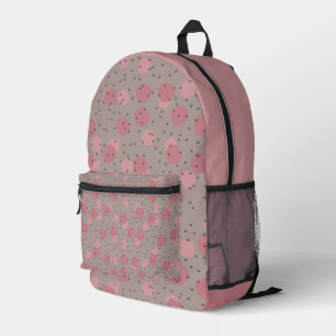 Mochila Impresa lunares rosas y grises