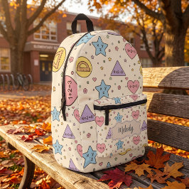 Mochila Impresa Maestra de Pastel Escuela Formas Matemáticas