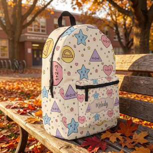Mochila Impresa Maestra de Pastel Escuela Formas Matemáticas