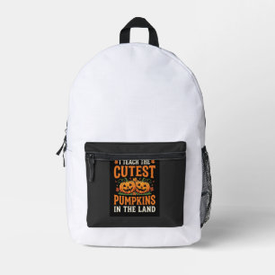 Mochila Impresa Maestro de Halloween Diseño de calabazas más linda