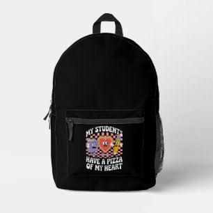 Mochila Impresa Maestro Mis Estudiantes Tienen Una Pizza De Mi Cor