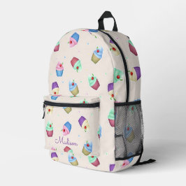 Mochila Impresa Magdalenas Coloridas Lindas