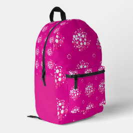 Mochila Impresa Magenta Minimal Dot Pattern Design